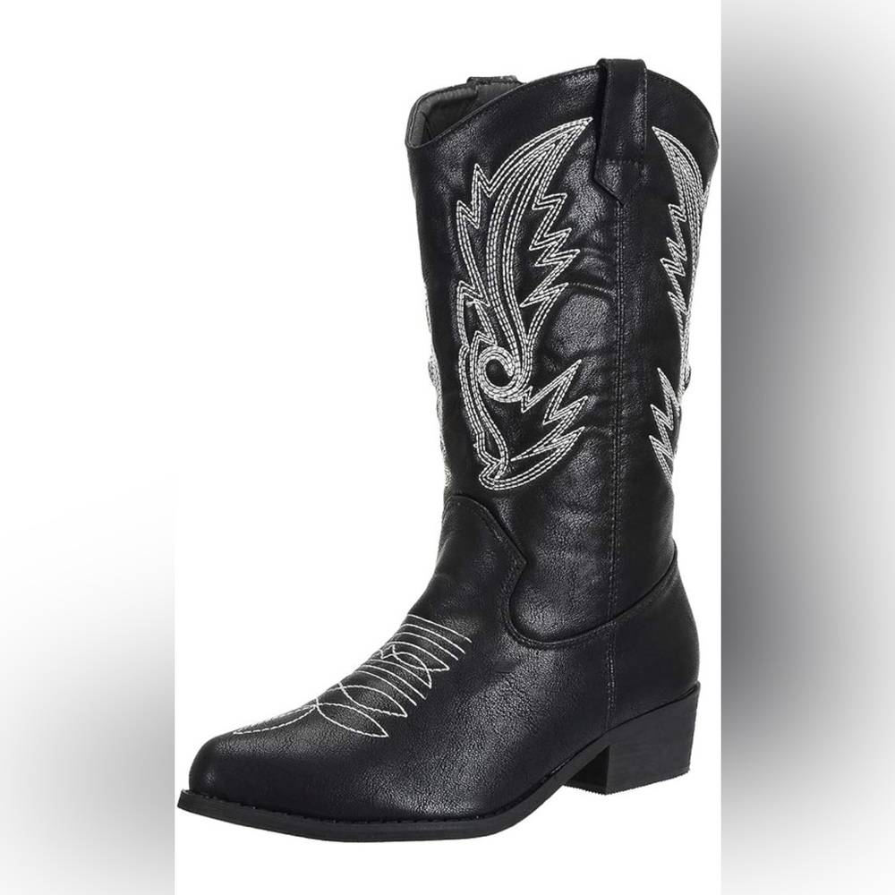 Women’s wide calf western black boots